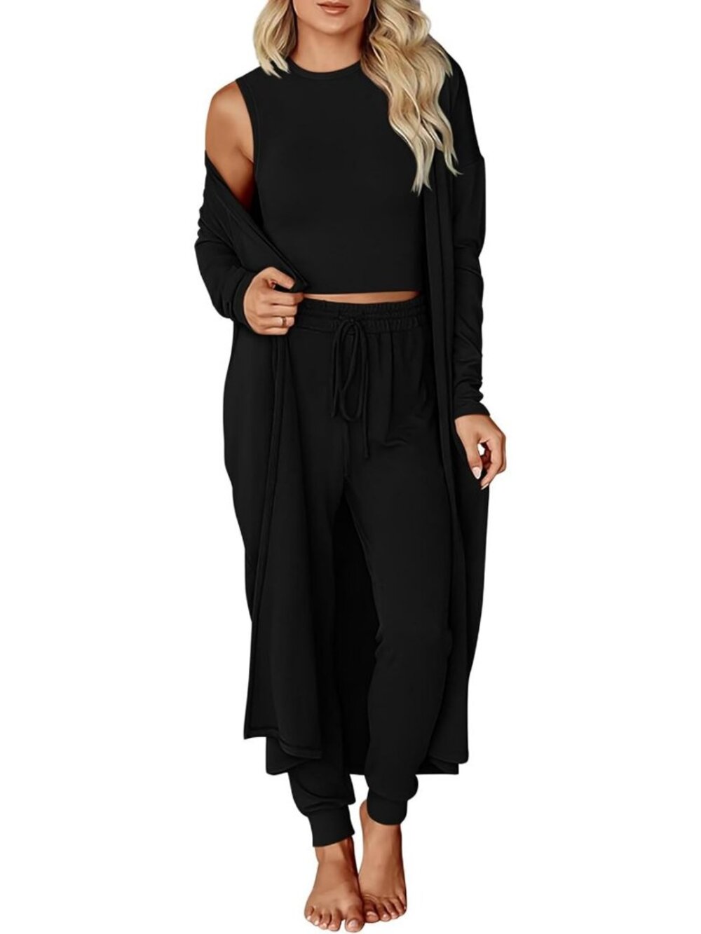 Chic 3-Piece Lounge Set for Women | Comfy Travel Outfit | Perfect for Airports